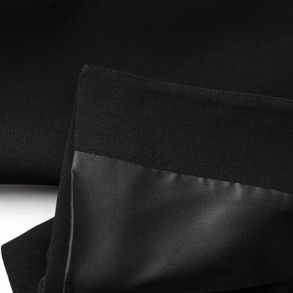 3D Flower Embellished Cardigan Black Double Crepe Jacket Short Coat