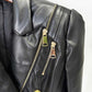 Women's Zipped Biker Jacket Short Leather Jacket