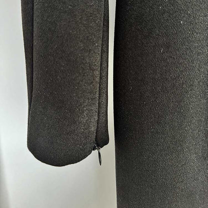 Women's Diamond Long Sleeved Medium Length Black Dress