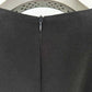 Women's Diamond Long Sleeved Medium Length Black Dress