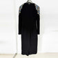 Women's Diamond Long Sleeved Medium Length Black Dress