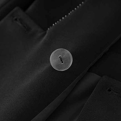 Women's Black Sequin Embellished Backless Blazer Minidress