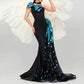 Black One Shoulder Mermaid Prom Dress Big Bow Tie Drawing Event Dress Ball Gowns