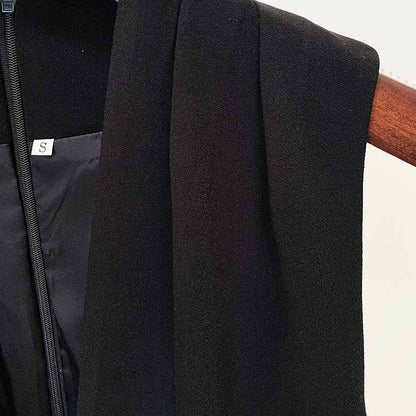 Women's Black Deep-V Studded Sleeveless Jumpsuit