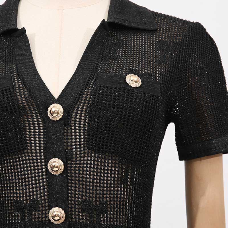 Black Women's suit Knit skirt Suit