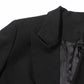 Women's Cut-Out Maxi Coat Slim Fit Black Blazer Dress