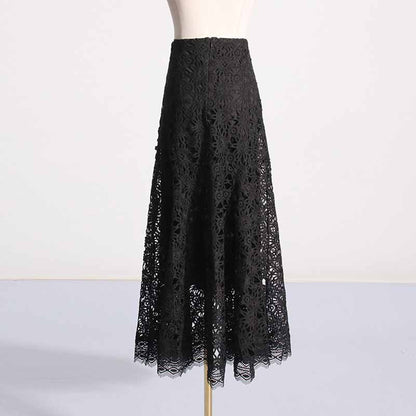 Women's long sleeve lace skirt suit two pieces wedding party suit