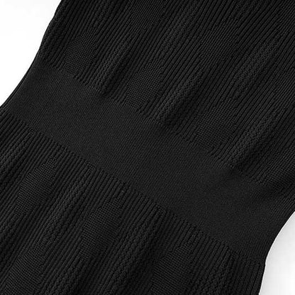 Women's Midi Black Dress Little Black Knitted Dress Boby-con Dress