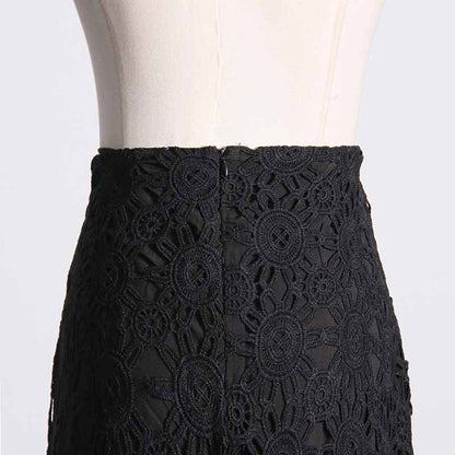 Women's long sleeve lace skirt suit two pieces wedding party suit