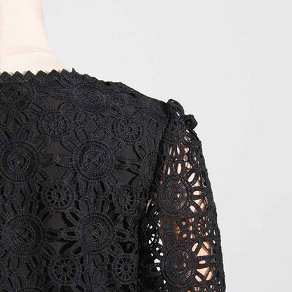 Women's long sleeve lace skirt suit two pieces wedding party suit