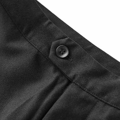 One Button Black Pantsuit Fitted Blazer + Mid-High Rise Trousers Pantsuit Suit Formal Wear