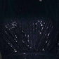 Long Sleeve Sequin Mermaid Dress Black Sparkly Prom Dress