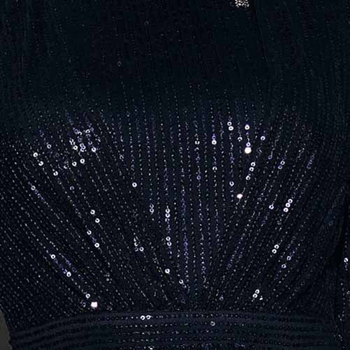 Long Sleeve Sequin Mermaid Dress Black Sparkly Prom Dress