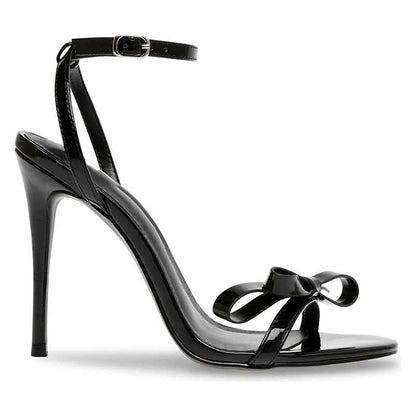 Women's Bow Detail Black Heels Stiletto Dress Shoes Pump Sandals