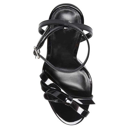 Women's Bow Detail Black Heels Stiletto Dress Shoes Pump Sandals