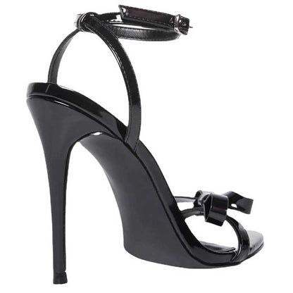 Women's Bow Detail Black Heels Stiletto Dress Shoes Pump Sandals