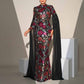 Cape Sleeve Covered Prom Dress Sequined Wedding Bridal Dress Event Party Gowns