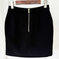 Black Square Neck Top and Skirt Suit Embroidered Crop Top Skirt Suit