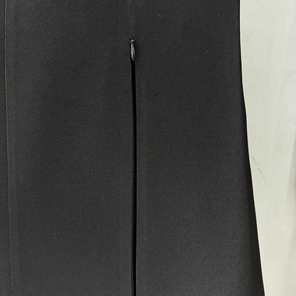 Women Black Studded Beaded Blazer Long Skirt Suit Jacket with Split Fish Tail Skirt Formal Suit