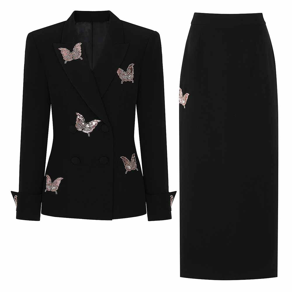 Women's Black Double Breasted Suit | Elegant, Edgy & Perfect for Events