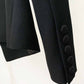 Women Double Beaded Formal Pantsuits Black Two Pieces Party Suit