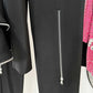 Women's Zip Detail Long Trousers Suit Pantsuit in Black