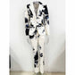 Women Floral Print Suit One Button Pantsuit