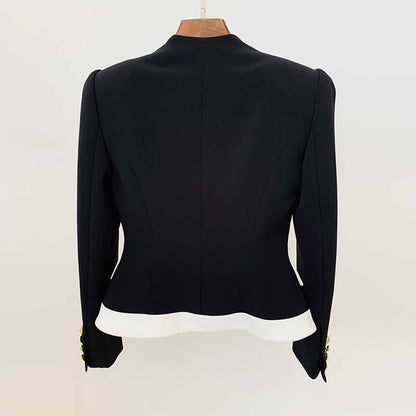 Womne's Flared Shape Jacket 2 patch Pockets Blazer