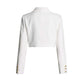 Women's Spliced Short Blazer in White