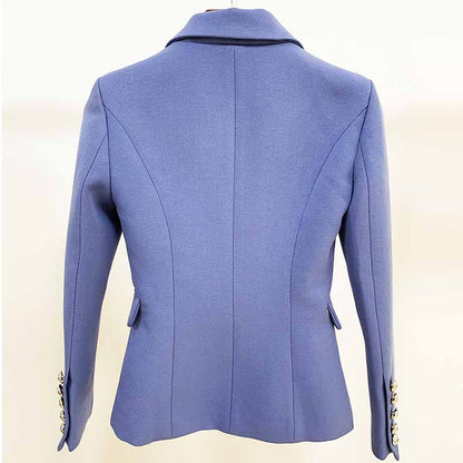 Women's Blazer Double Beasted Coat wit Buttons Trendy Jackets