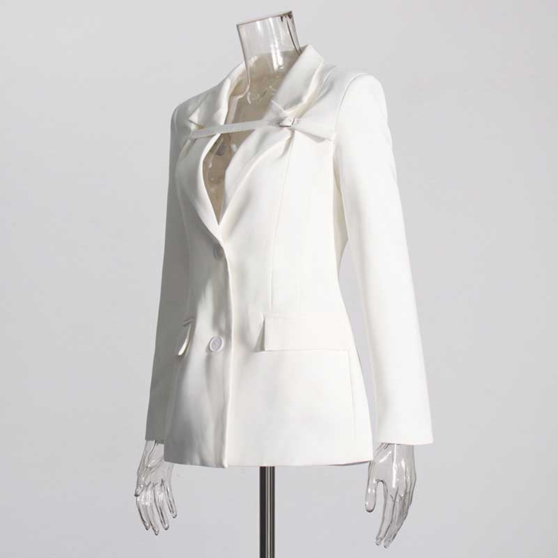 Women's White Suit Coat Formal Blazer