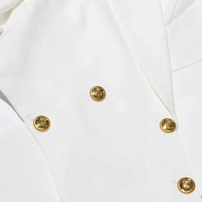 Women's Spliced Short Blazer in White