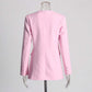 Women's Elegant 3D Flower Blazer Rose Embellished Wedding Coat