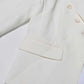 Women's White Suit Coat Silhouette Splicing Button Blazer