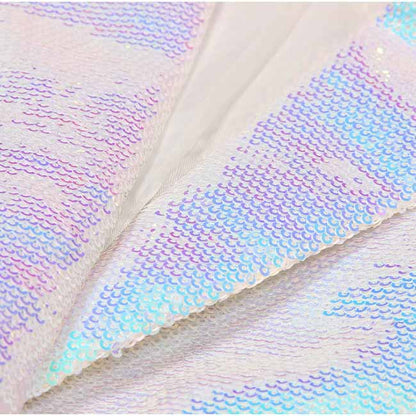 Sequined Middle Length Blazer Long Sleeves Colorful Party Blazer Coat