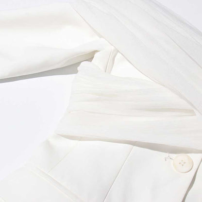 Mesh Open Shoulder Blazer Mini Blazer Dress