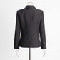 Women's Blazer Pocket Embellished V Neck One Button Jacket