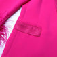 Long Sleeve Feather Crystal Blazer in Hot Pink, White, Black