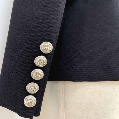 Women's Blazer Double Beasted Coat wit Buttons Trendy Jackets