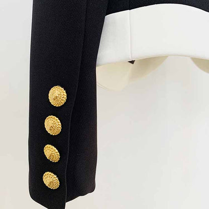 Womne's Flared Shape Jacket 2 patch Pockets Blazer