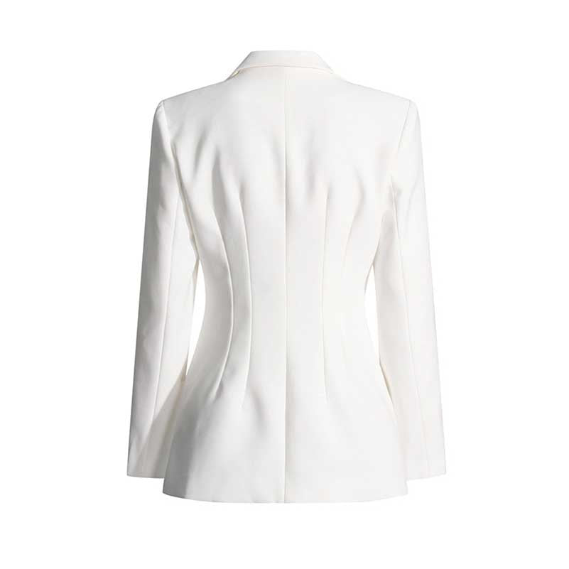 Women's White Suit Coat Formal Blazer