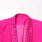 Long Sleeve Feather Crystal Blazer in Hot Pink, White, Black