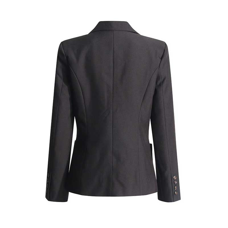 Women's Blazer Pocket Embellished V Neck One Button Jacket