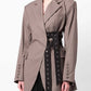 Women's Double Belt Detailed Blazer