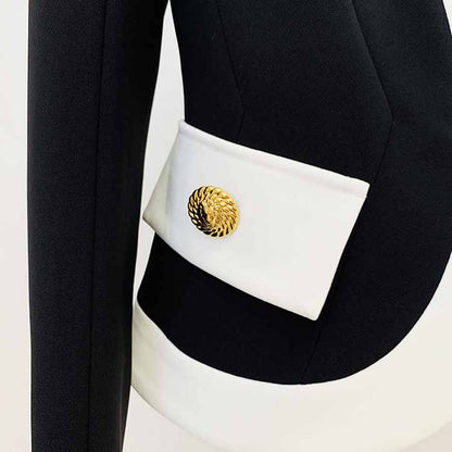 Womne's Flared Shape Jacket 2 patch Pockets Blazer