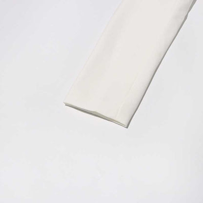 Women's Blazer Pocket Embellished V Neck One Button Jacket