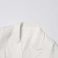 Women's Spliced Short Blazer in White