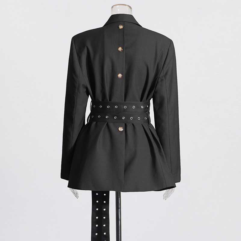 Women's Double Belt Detailed Blazer