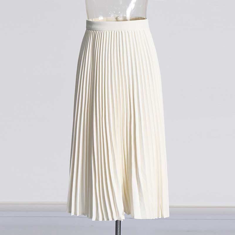 White 2- piece Set Asymmetrical Blazer Pleated Skirts Set