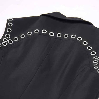 Women's little short blazer dress in black white